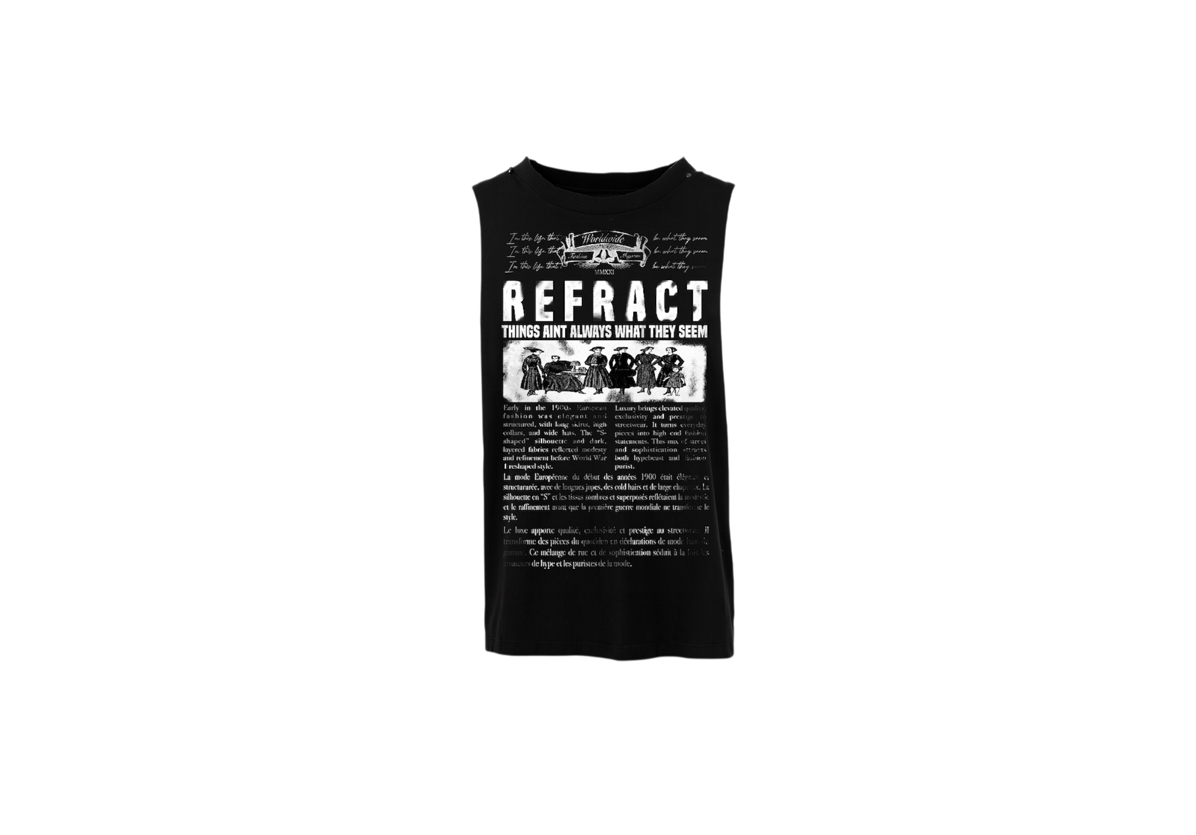 RW Sleeveless Newspaper Tee